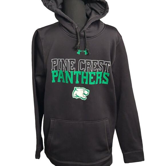 Under Armour Pullover Hoodie Pine Crest Panthers Men’s Small Black & Green - Picture 1 of 7